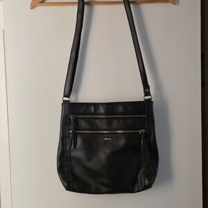 Relic Black Crossbody Bag with Zipper Accents